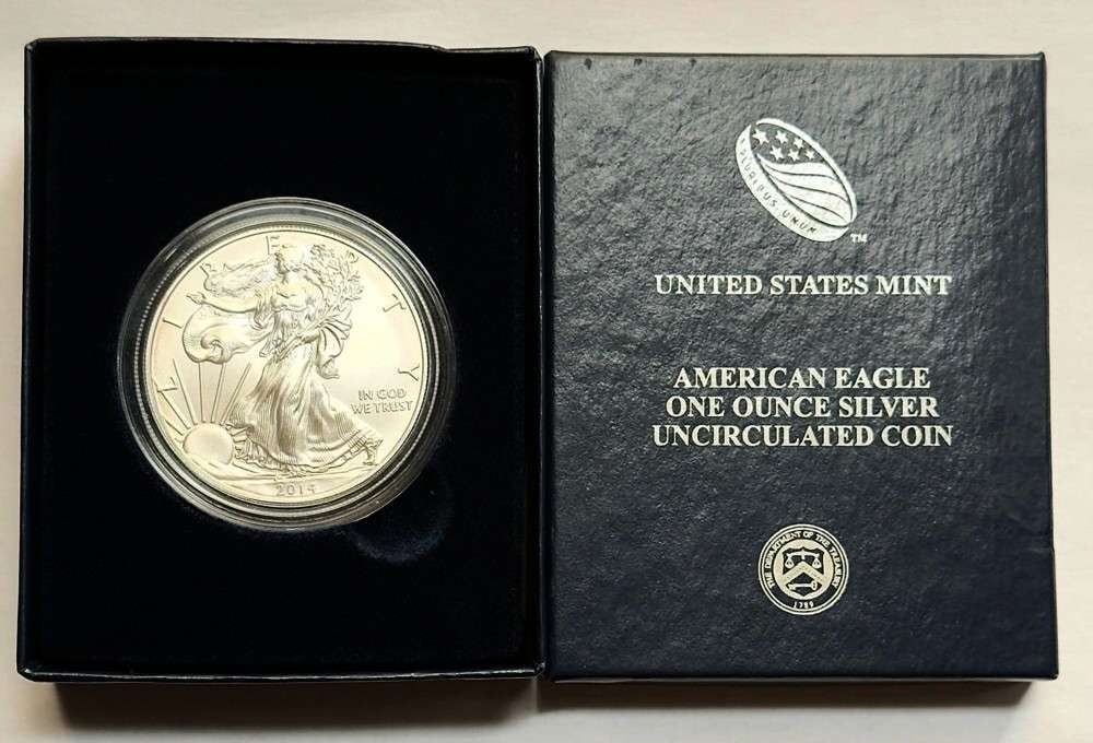 2014(W) U.S. Mint American Silver Eagle (No COA) -OGP (1 of 3)