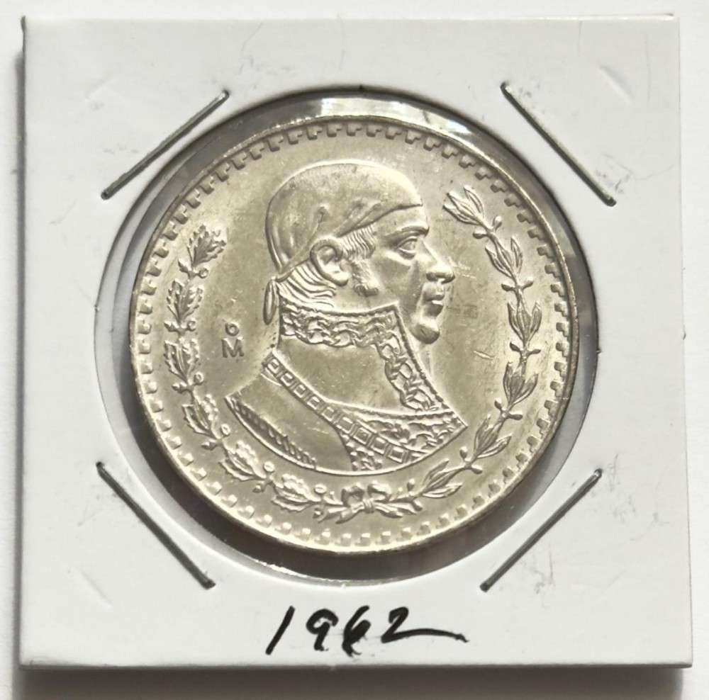 1962 Mexico 1 Peso BU .0514 ozt ASW .100 Silver (1 of 2)