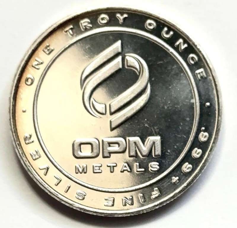 OPM Metals 1 ozt .999 Silver: Winner shall receive the exact round shown here. (SJ/FT)