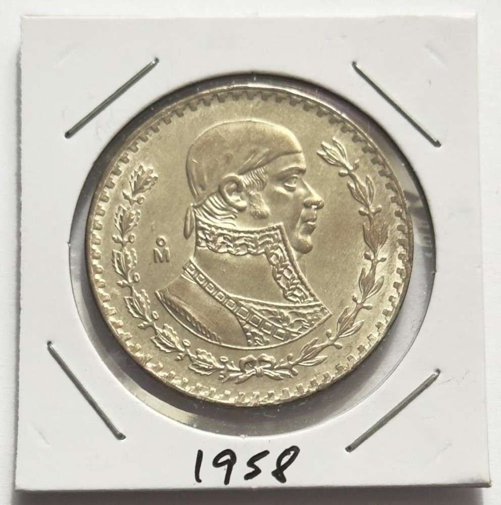 1958 Mexico 1 Peso BU .0514 ozt ASW .100 Silver (1 of 1)