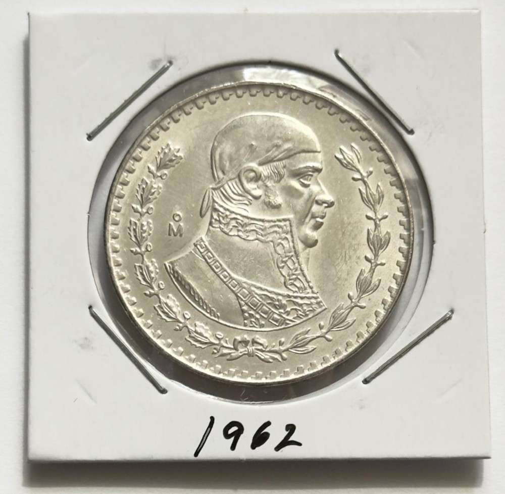 1962 Mexico 1 Peso BU .0514 ozt ASW .100 Silver (1 of 2)
