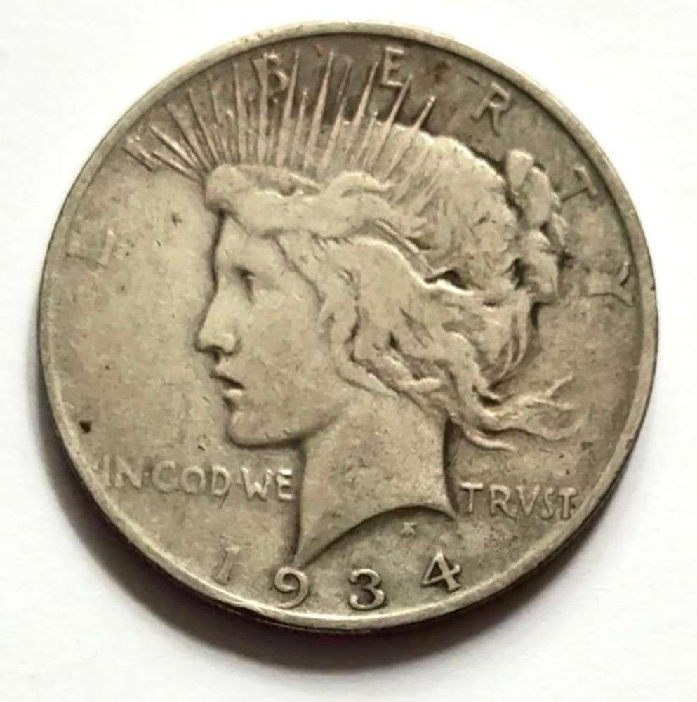 1934-D Peace Silver Dollar Fine (1 of 2)