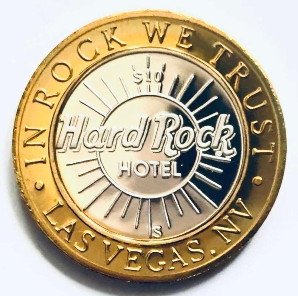 Hard Rock Hotel Casino Limited Edition .6 ozt .999 Silver $10 Gaming Token (1 of 3)