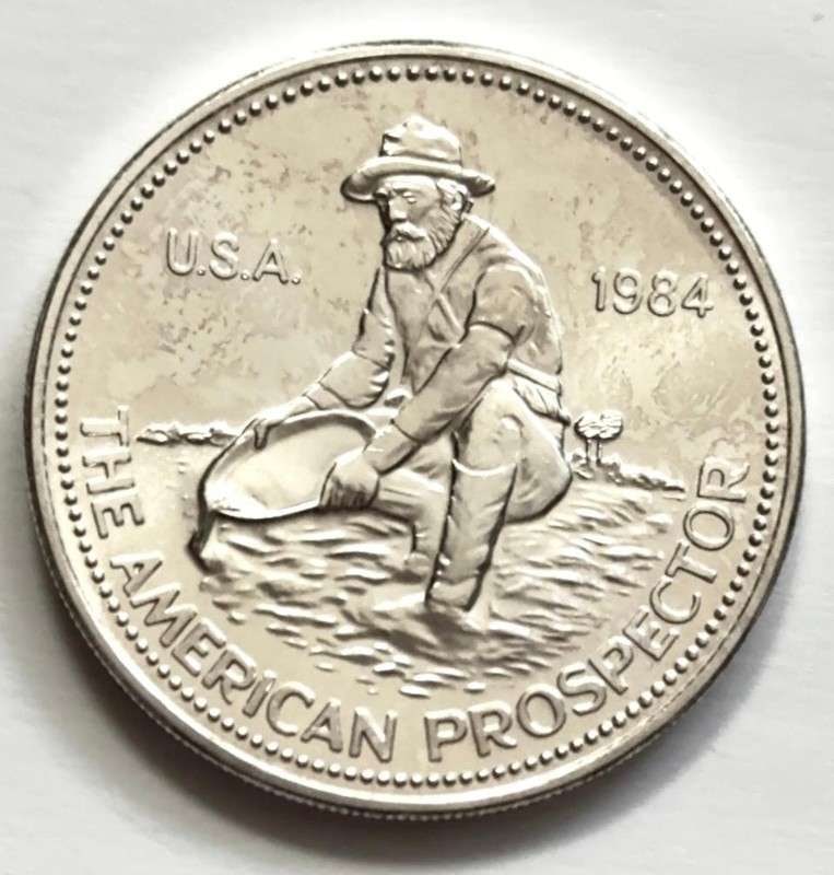1984 Engelhard Prospector 1 ozt .999 Silver: Winner shall receive the exact round shown here. (SJ/FT)
