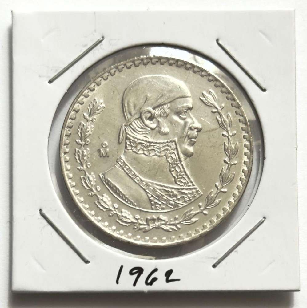 1962 Mexico 1 Peso BU .0514 ozt ASW .100 Silver (1 of 2)
