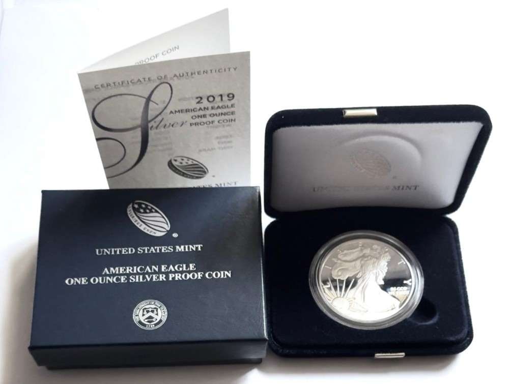 2019(W) U.S. Mint Proof American Silver Eagle -OGP (1 of 4)