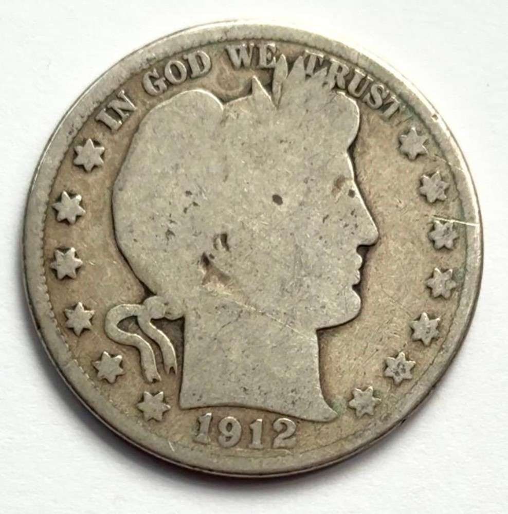 1912 Barber Silver Quarter: Winner shall receive the exact coin shown here. (SJ/B)