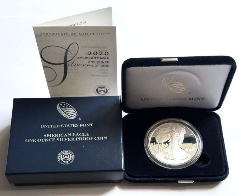 2020(S) U.S. Mint Proof American Silver Eagle -OGP (1 of 4)
