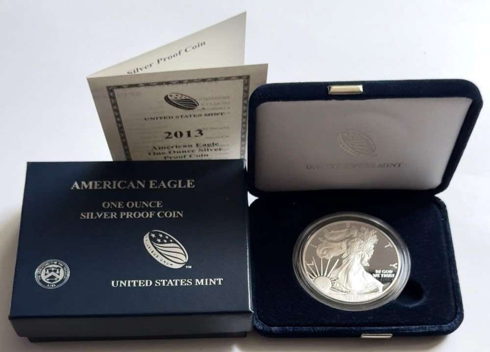 2013(W) U.S. Mint Proof American Silver Eagle -OGP (1 of 4)