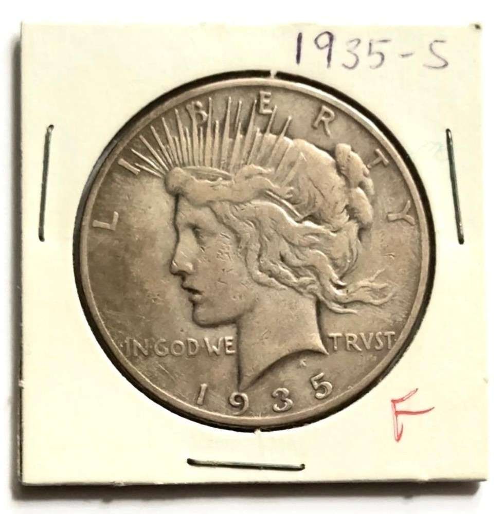 1935-S Peace Silver Dollar Fine: Winner shall receive the exact coin shown here (SJ/B)