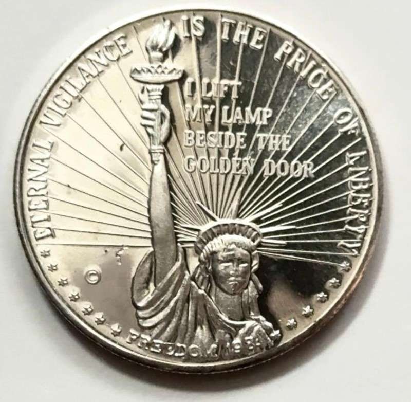 Liberty Silver Statue of Liberty 1 ozt .999 Silver (1 of 2)