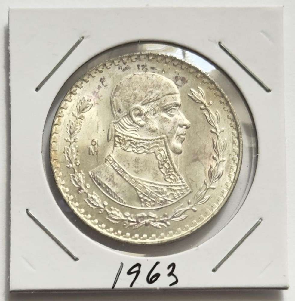 1963 Mexico 1 Peso BU .0514 ozt ASW .100 Silver (1 of 2)
