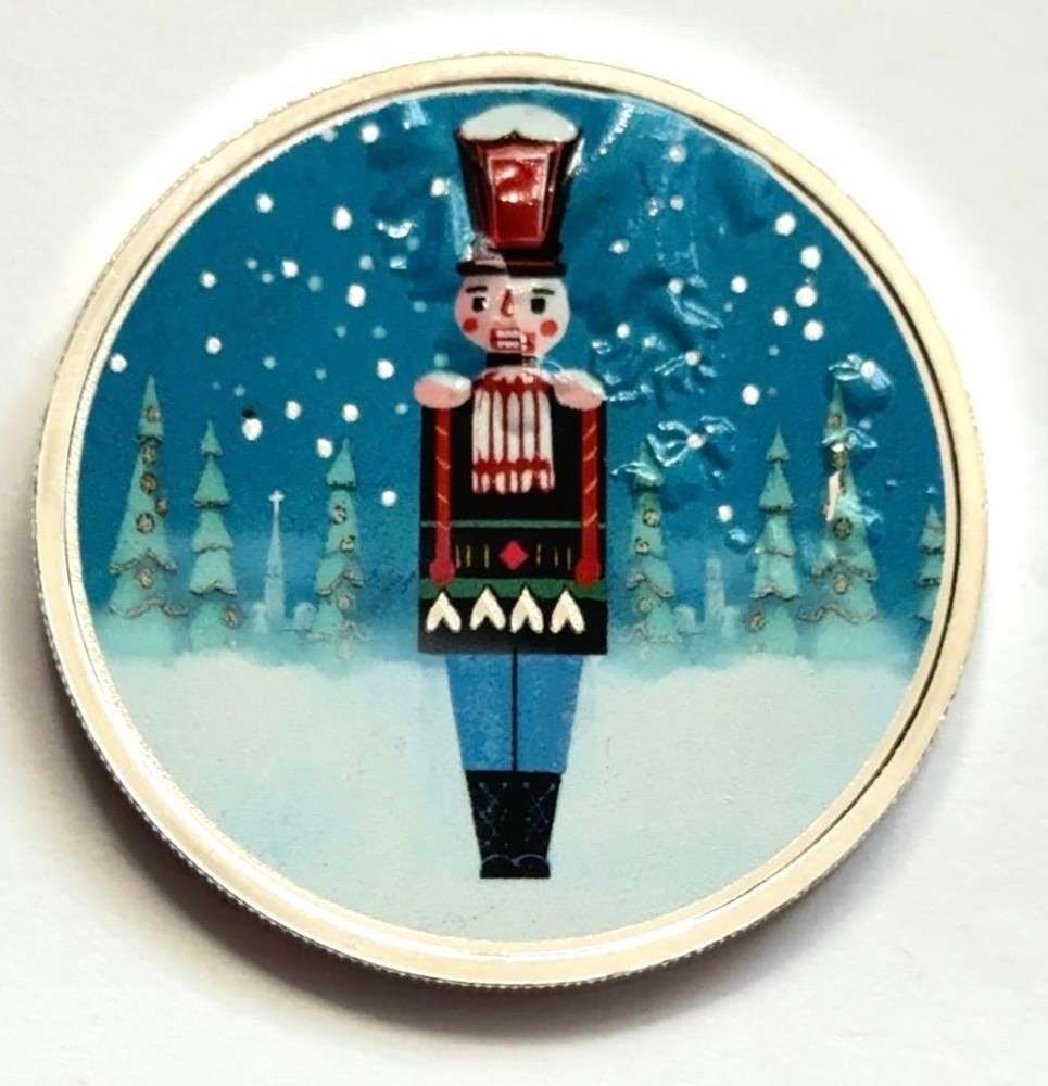 Scottsdale Mint Nutcracker Colorized 1 ozt .999 Silver: Winner shall receive the exact round shown here. (SJ/FT)
