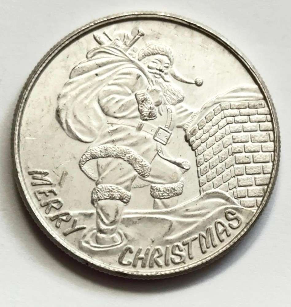 1996 Merry Christmas 1 ozt .999 Silver (1 of 2)