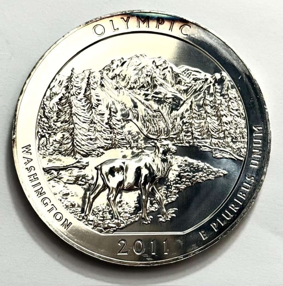 2011 Washington Olympic National Park ATB Proof 5 ozt .999 Silver (1 of 3)