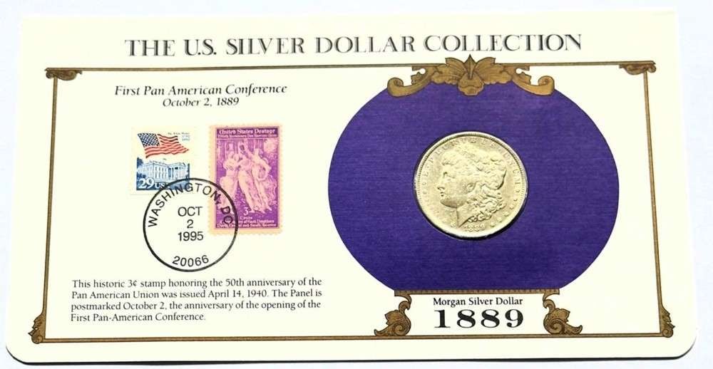 1889-O Morgan Silver Dollar U.S. Postal Commemorative Stamp Set (1 of 5)