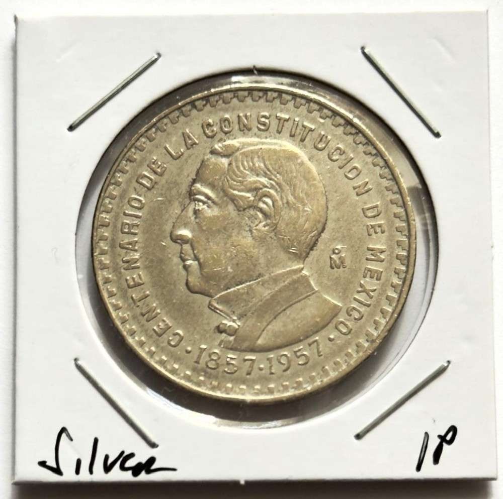 1857-1957 Mexico Constitution 1 Peso BU .0514 ozt ASW .100 Silver (1 of 2)