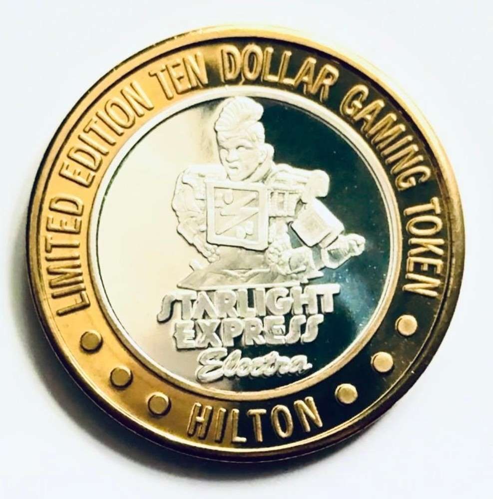 Hilton Casino Limited Edition .6 ozt .999 Silver $10 Gaming Token (1 of 3)