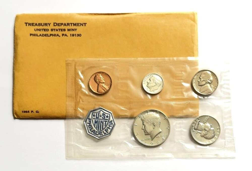 1964 U.S. Mint Silver Proof Set (5-coins) (1 of 3)
