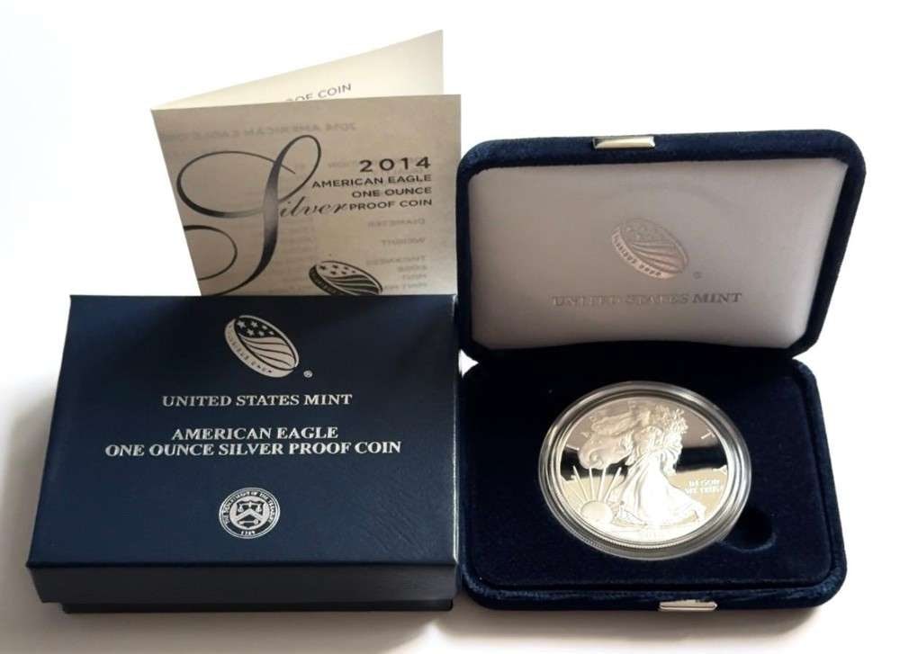 2014(W) U.S. Mint Proof American Silver Eagle -OGP (1 of 4)
