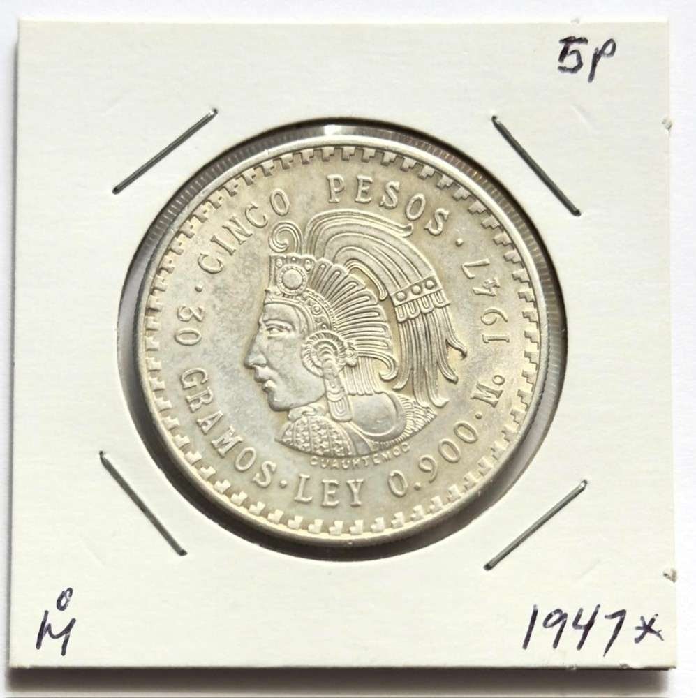 1947 Mexico 25 Pesos BU .8681 ozt ASW .900 Silver (1 of 2)