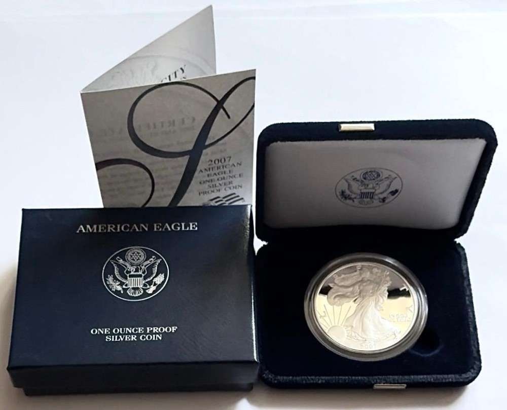 2007(W) U.S. Mint Proof American Silver Eagle -OGP (1 of 4)