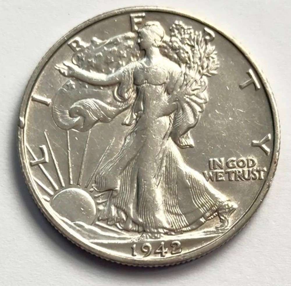 1942-S Walking Liberty Silver Half Dollar (1 of 2)