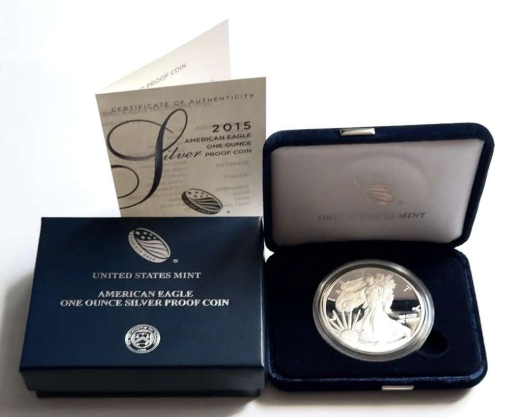 2015(W) U.S. Mint Proof American Silver Eagle -OGP (1 of 4)