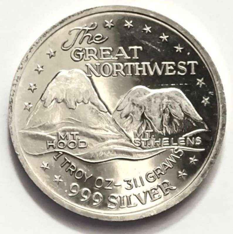 Silver Trade Unit Great Northwest 1 ozt .999 Silver (1 of 2)