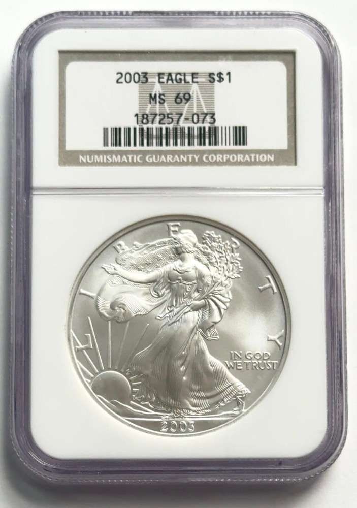 2003 American Silver Eagle NGC MS69 (1 of 4)