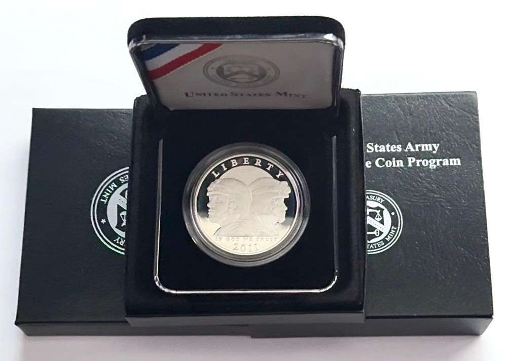 2011 U.S. Mint United States Army Commemorative Proof Silver Dollar No COA -OGP (1 of 5)