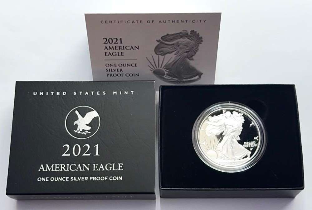 2021(S) U.S. Mint Proof American Silver Eagle -OGP (1 of 5)