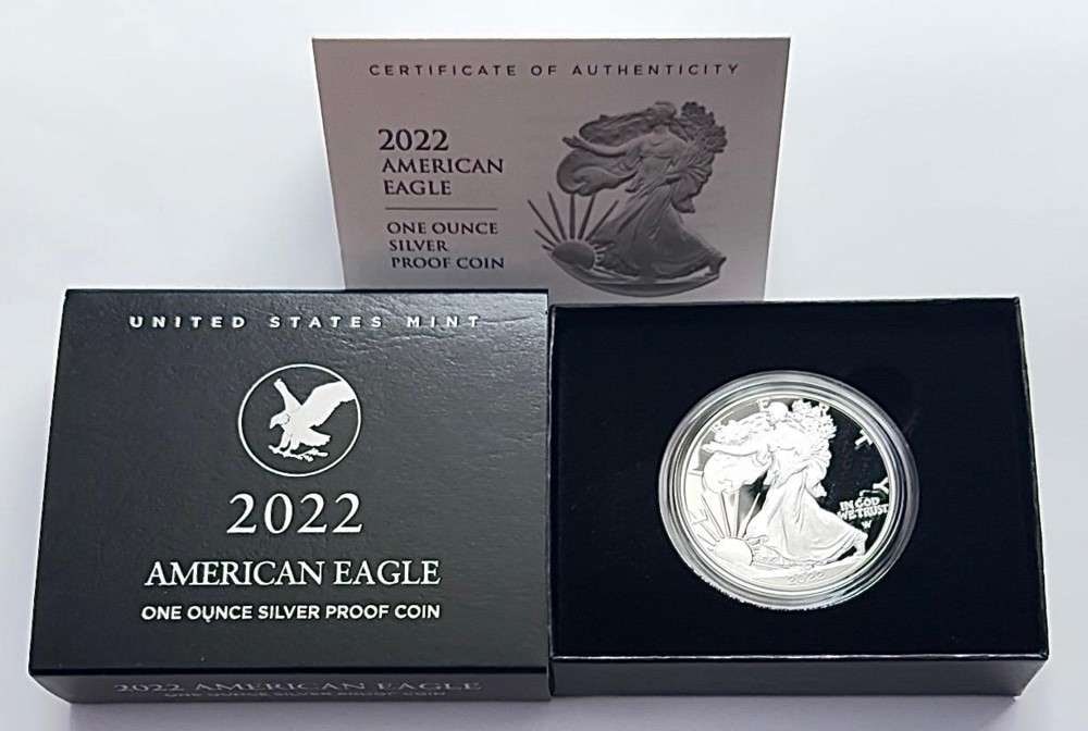 2022(S) U.S. Mint Proof American Silver Eagle -OGP (1 of 5)