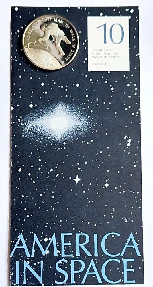 Franklin Mint "America's First Man to Walk in Space" Proof .869 ozt ASW .925 Silver: "....I believe that this nation should commit itself to achieving the goal, before this decade is out, of landing a man on the moon and returning him safely to earth. "President John F. Kennedy, May 2