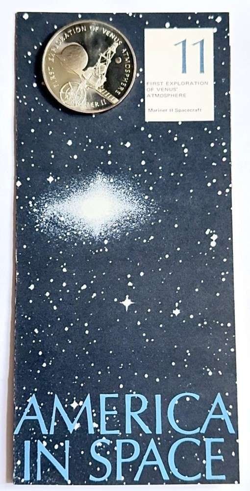 Franklin Mint "First Exploration of Venus Atmosphere" Proof .871 ozt ASW .925 Silver: "....I believe that this nation should commit itself to achieving the goal, before this decade is out, of landing a man on the moon and returning him safely to earth. "President John F. Kennedy, May 2