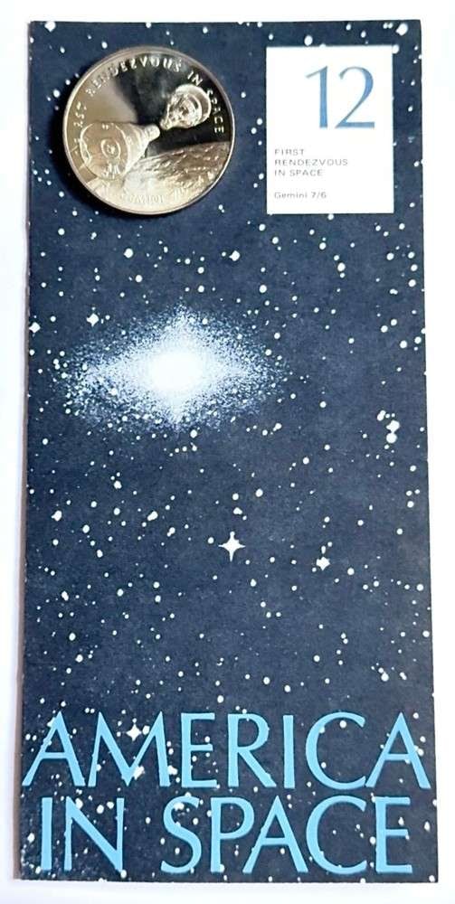 Franklin Mint "First Rendezvous in Space" Proof .8843 ozt ASW .925 Silver (1 of 7)