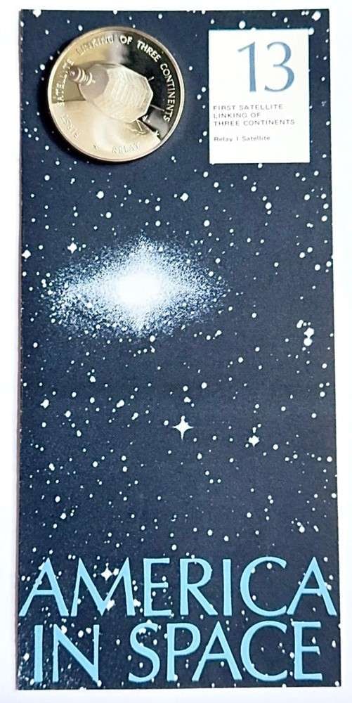 Franklin Mint "First Satellite Linking of 3 Countries" Proof .862 ozt ASW .925 Silver (1 of 7)