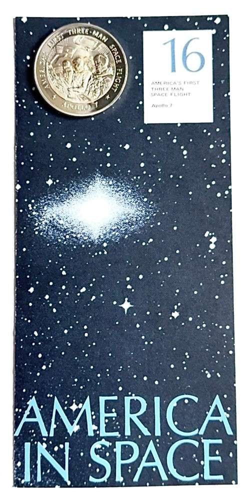 Franklin Mint "America's First 3 Man Space Flight" Proof .8759 ozt ASW .925 Silver (1 of 7)