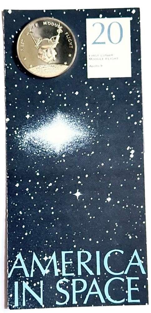 Franklin Mint "First Lunar Module Flight" Proof .8741 ozt ASW .925 Silver: "....I believe that this nation should commit itself to achieving the goal, before this decade is out, of landing a man on the moon and returning him safely to earth. "President John F. Kennedy, May 2