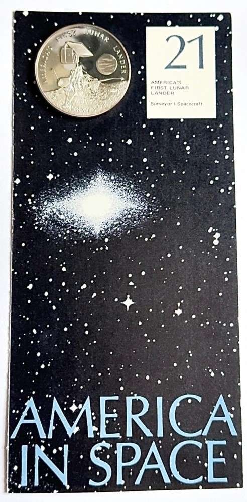 Franklin Mint "America's First Lunar Lander" Proof .9028 ozt ASW .925 Silver: "....I believe that this nation should commit itself to achieving the goal, before this decade is out, of landing a man on the moon and returning him safely to earth. "President John F. Kennedy, May 2