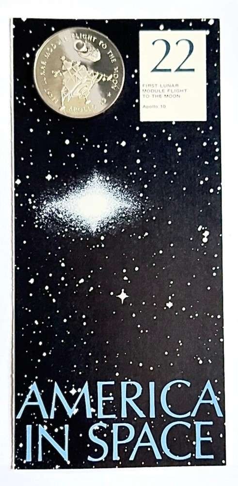 Franklin Mint "First Lunar Module Flight to the Moon" Proof .888 ozt ASW .925 Silver (1 of 7)