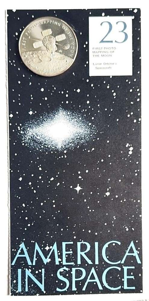 Franklin Mint "First Photo Mapping of the Moon" Proof .8889 ozt ASW .925 Silver (1 of 7)