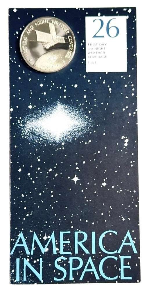 Franklin Mint "First Day & Night Weather Coverage" Proof .8325 ozt ASW .925 Silver (1 of 7)