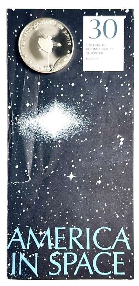 Franklin Mint "First Photo Reconnaissance of Jupiter" Proof .8056 ozt ASW .925 Silver (1 of 7)