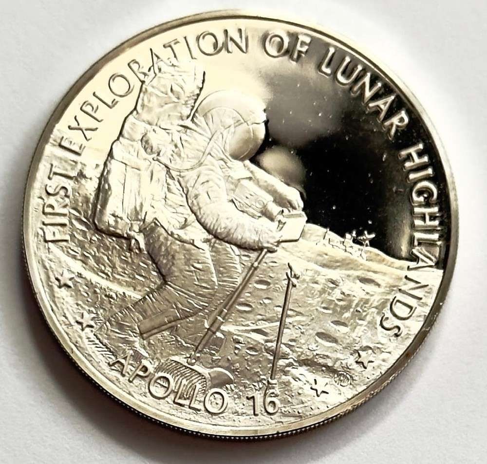 #31 Franklin Mint "First Exploration of Lunar Highlands" Proof .8241 ozt ASW .925 Silver (1 of 5)