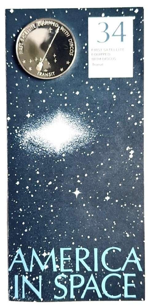 Franklin Mint "First Satellite Equipped With Discos" Proof .8315 ozt ASW .925 Silver: "....I believe that this nation should commit itself to achieving the goal, before this decade is out, of landing a man on the moon and returning him safely to earth. "President John F. Kennedy, May 2