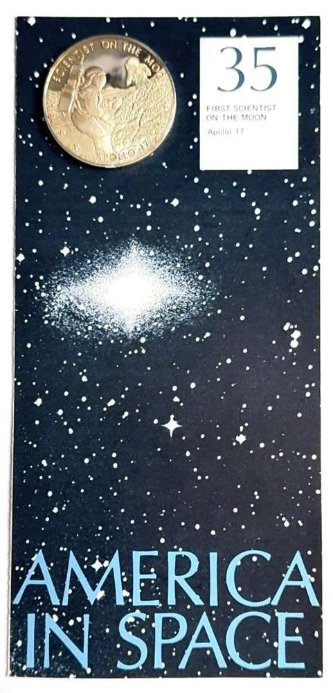 Franklin Mint "First Scientist on the Moon" Proof .8075 ozt ASW .925 Silver (1 of 7)