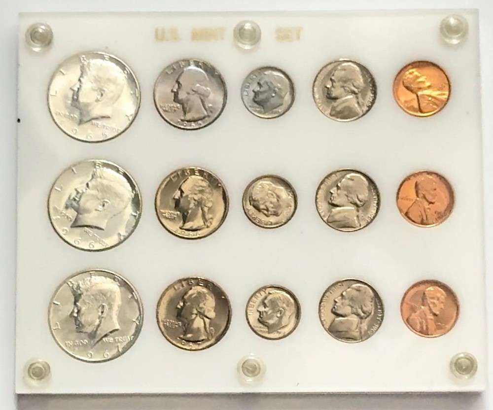 1965-1967 Unites States Three Year Special Mint Set (15-coins) (1 of 4)