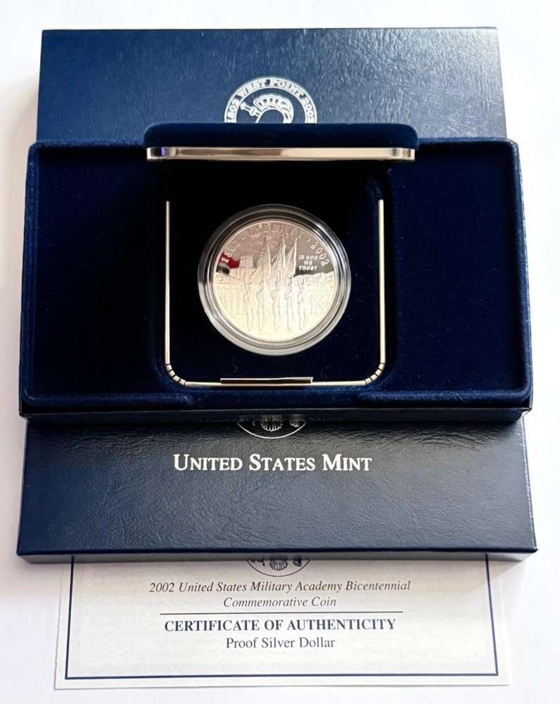 2002 U.S. Mint Military Academy Bicentennial Commemorative Proof Silver Dollar (1 of 5)