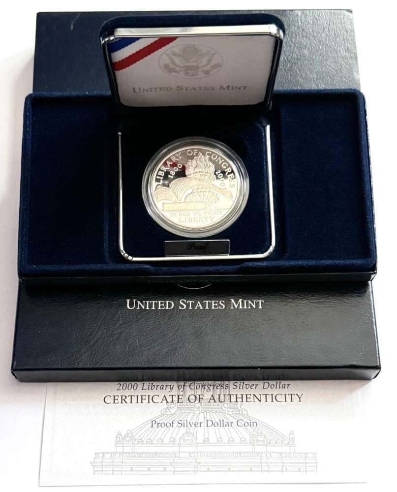 2006 U.S. Mint Library of Congress Commemorative Proof Silver Dollar (1 of 5)